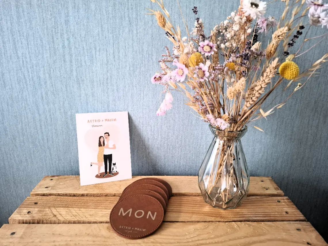 Round PU Leather Coaster 2