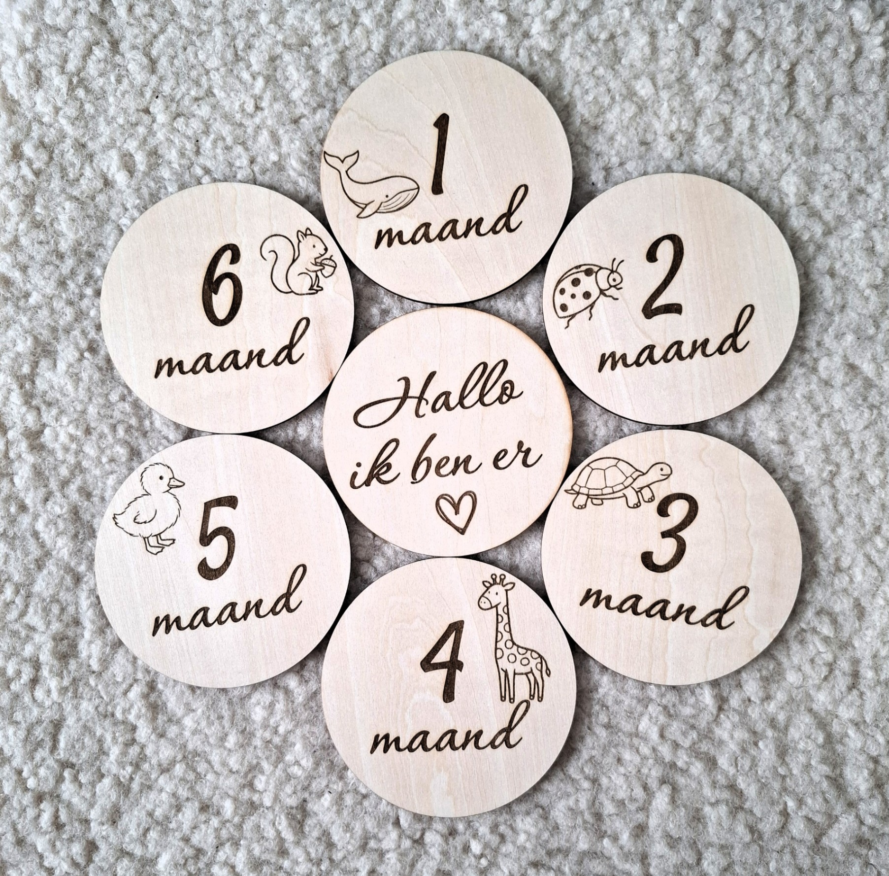 Wooden Baby Milestone Cards | Keepsake 3D - Custom 3D Keepsake ...