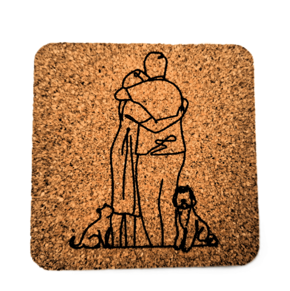 Square cork coaster 1